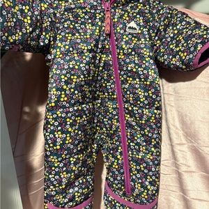 Burton Floral Baby Snowsuit with Purple Lining